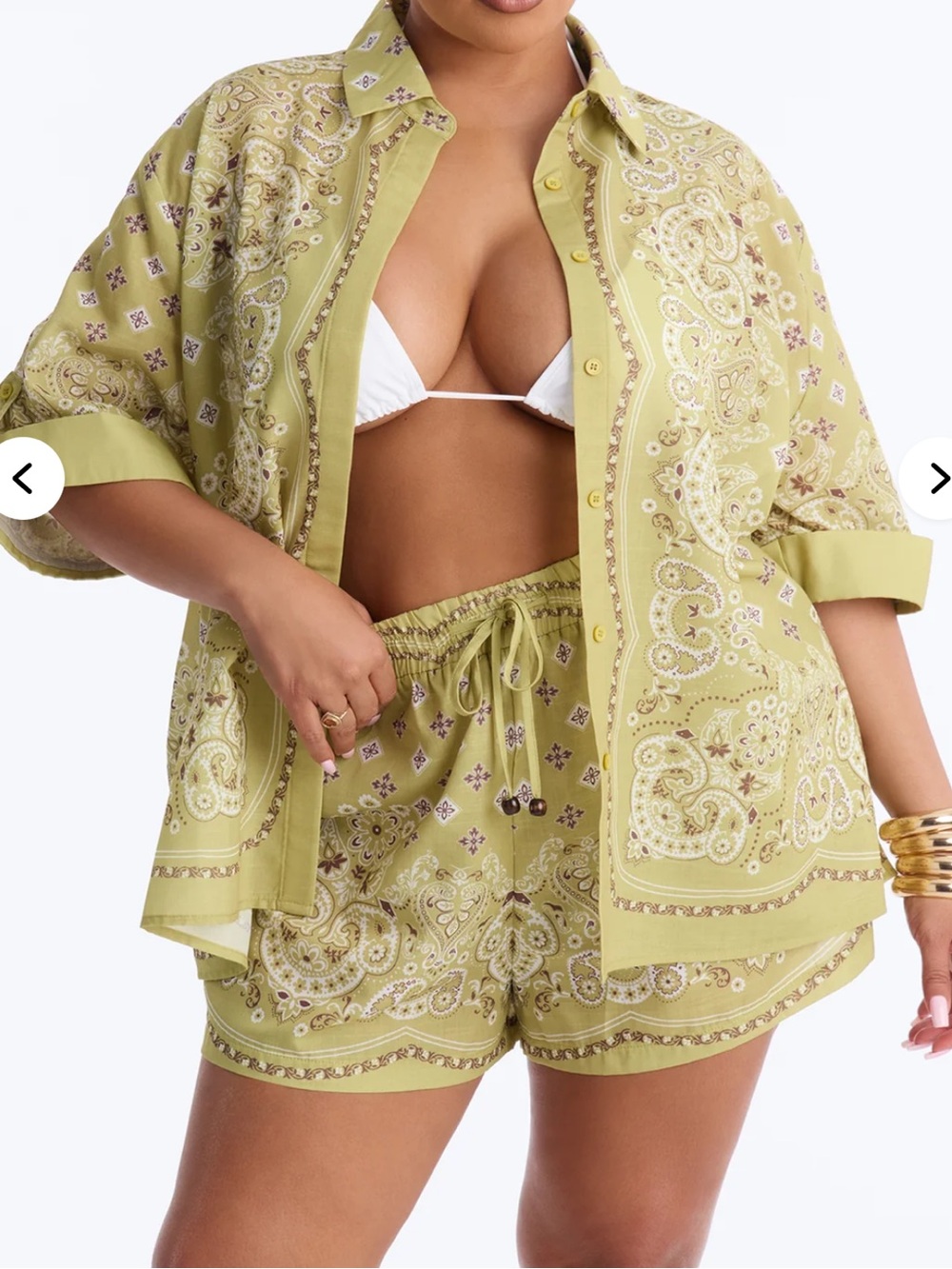 NWT FASHION NOVA•Daphne Paisley Short Set PLUS SIZE 2X